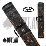 Outlaw OLB35D Stitch Flames 3x5 Hard Cue Case - Billiard_And_Pool_Center